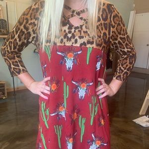 Leopard and cow Dress